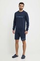 Emporio Armani Underwear bluza bawełniana lounge 111785.4R566 granatowy SS24