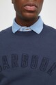 Хлопковая кофта Barbour MOL0483 тёмно-синий