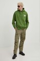 Хлопковая кофта Wood Wood Cass AA Moss Embroidery Hoodie 10285606.2424 зелёный SS24