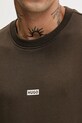 Хлопковая кофта Hugo Blue 50510732 коричневый