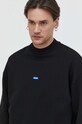 Бавовняна кофта Hugo Blue чорний 50522359