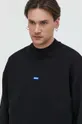 črna Bombažen pulover Hugo Blue