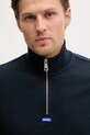 HUGO Blue μπλούζα ανδρική βαμβακερή Neeler σκούρο μπλε 50522367