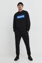 HUGO Blue hanorac de bumbac 50522375 negru AW24