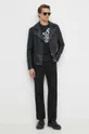 Βαμβακερή μπλούζα Versace Jeans Couture μαύρο