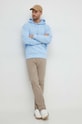 BOSS Orange bluza bawełniana 50514530 niebieski AW25