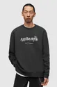 črna Bombažen pulover AllSaints Chiao Moški