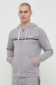 BOSS bluza bawełniana lounge nadruk szary 50515138