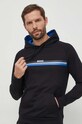 BOSS bluza bawełniana lounge nadruk czarny 50515139