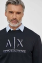 mornarsko modra Pulover Armani Exchange