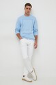 Armani Exchange bluza bawełniana 3DZMHH.ZJGGZ niebieski SS24