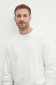 Armani Exchange bluza z domieszką lnu biały 3DZMJP.ZJY9Z