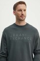 Armani Exchange bluza z domieszką lnu zielony 3DZMJP.ZJY9Z