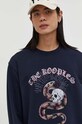 Бавовняна кофта The Kooples темно-синій HSWE28005K