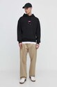 Bavlněná mikina HUGO 50509979 černá SS24