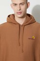 Mikina Carhartt WIP Hooded American Script Sweat I028279.HZXX hnědá