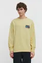 Bombažen pulover Quiksilver rumena