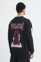 Bombažen pulover Volcom črna