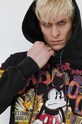 Desigual hanorac de bumbac MICKEY BAD MOOD negru 24SMSK15