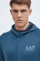 niebieski EA7 Emporio Armani bluza
