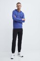 Bavlněná mikina EA7 Emporio Armani PJ05Z.8NPM03.1557 fialová SS24