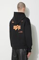 Abbigliamento Alpha Industries felpa Logo BP Hoody 146336 nero