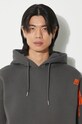 Mikina Alpha Industries Flock Logo Hoody 146340. sivá