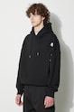 Alpha Industries sweatshirt Flock Logo Hoody black 146340.