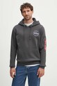 Alpha Industries bluză NASA Orbit Hoody 146339. gri AW24