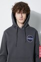 Mikina Alpha Industries NASA Orbit Hoody 146339. šedá