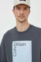 sivá Bavlnená mikina Calvin Klein