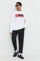 Diesel bluza bawełniana A12150.0IAJH biały SS24