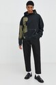 Diesel hanorac de bumbac A12179.0JNAZ negru SS24