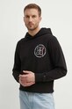 Бавовняна кофта Tommy Hilfiger з капюшоном чорний MW0MW34383