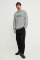 Bavlněná mikina A.P.C. Sweat Eliot COFDX.H27836.PLB šedá SS24