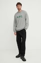 A.P.C. hanorac de bumbac Sweat Eliot COFDX.H27836.PLB gri SS24