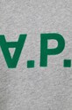 Bavlněná mikina A.P.C. Sweat Eliot COFDX.H27836.PLB šedá