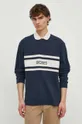 blu navy Dickies top a maniche lunghe in cotone YORKTOWN RUGBY LS