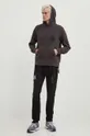 Bombažen pulover KSUBI portal kash hoodie siva