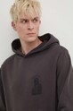 Pamučna dukserica KSUBI portal kash hoodie siva MPS24FL011