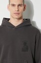 Pamučna dukserica KSUBI portal kash hoodie MPS24FL011 siva