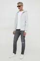 Calvin Klein Jeans pamut melegítőfelső szürke