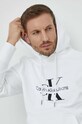 Bavlnená mikina Calvin Klein Jeans biela J30J325429