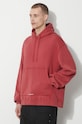Памучен суичър A-COLD-WALL* Cubist Hoodie бордо ACWMW173