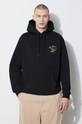 Drôle de Monsieur cotton sweatshirt Le Hoodie Slogan Esquisse black D.HO150.CO127.BL
