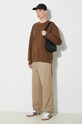 Carhartt WIP cotton sweatshirt Pocket Sweat I030903.1ZDXX brown SS24