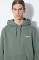 green Carhartt WIP hooded sweatshirt Script Embroidery Sweat
