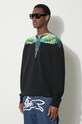 Marcelo Burlon felpa in cotone Icon Wings Regular Crewneck nero CMBA009S24FLE0011050