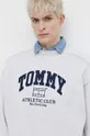 sivá Bavlnená mikina Tommy Jeans