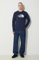 The North Face bluza bawełniana M Drew Peak Crew Light NF0A4T1E8K21 granatowy SS24